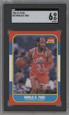 World B. Free from the 1986-87 Fleer set graded by SGC and given an overall grade of 6.