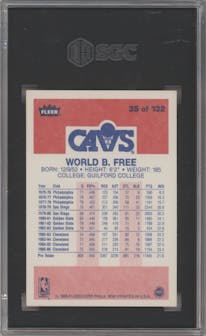 World B. Free from the 1986-87 Fleer set graded by SGC and given an overall grade of 6.