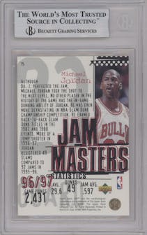 Michael Jordan from the 1997-98 Upper Deck UD3 set graded by Beckett and given an overall grade of 8.5.