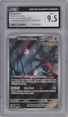 Flutter Mane from the 2024 Pokemon SV set featuring a Temporal Forces Elite Trainer Boxes parallel graded by CSG and given an overall grade of 9.5.