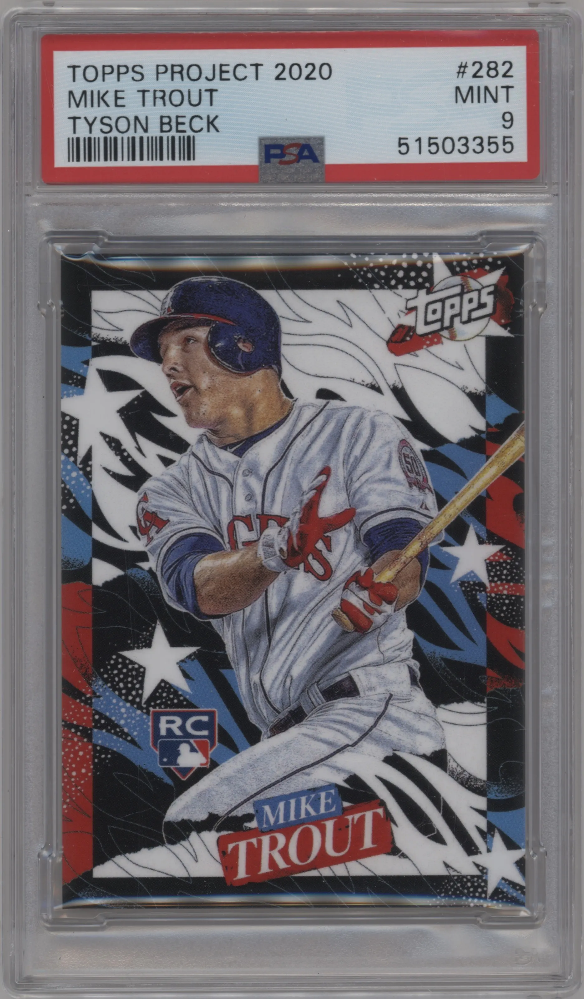 2020 Topps Project 2020 Mike Trout #282 PSA 9