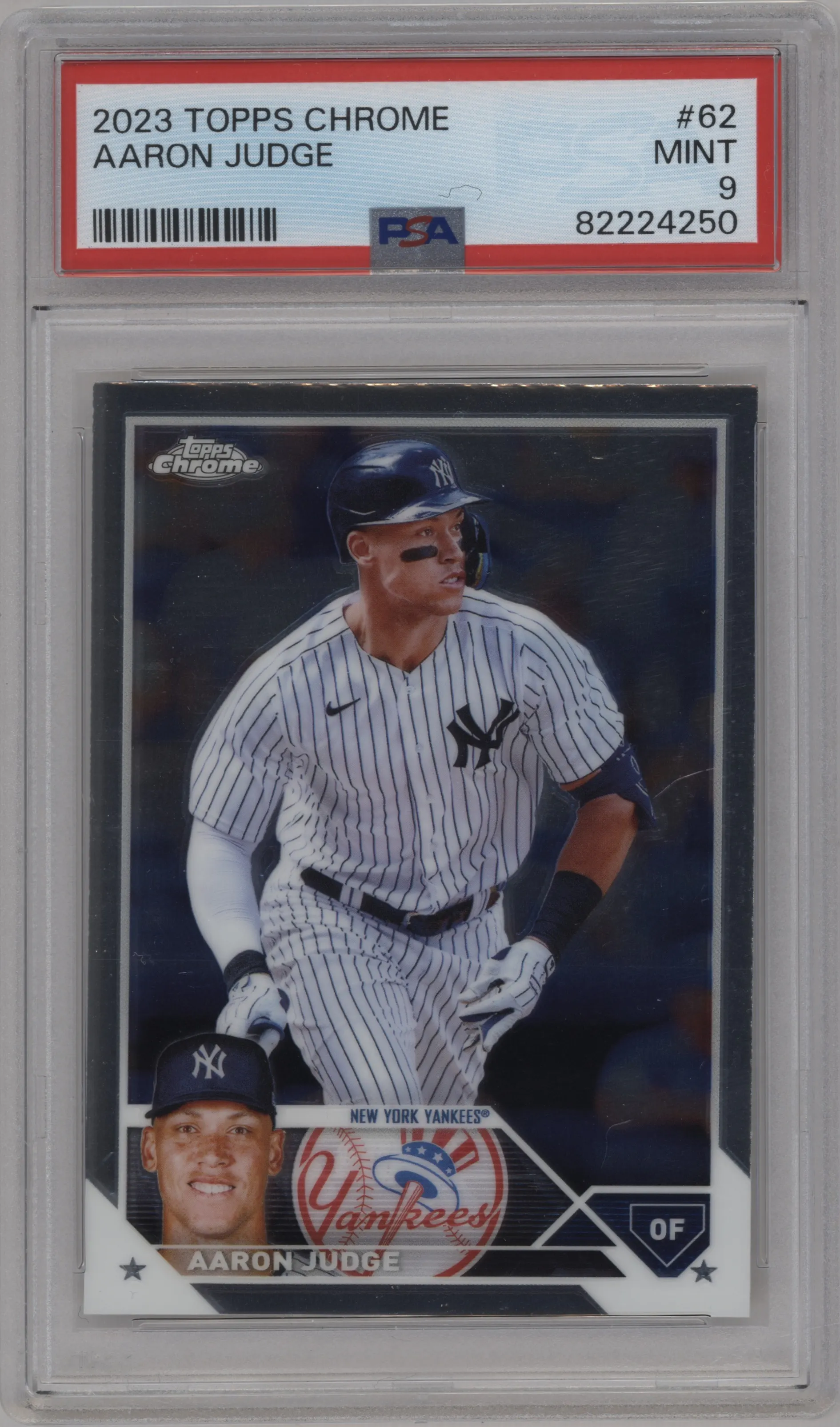 2023 Topps Chrome Aaron Judge #62 PSA 9