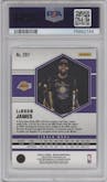 LeBron James from the 2020-21 Panini Mosaic set graded by PSA and given an overall grade of 10.