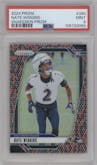 Nate Wiggins from the 2024 Panini Prizm set featuring a Snakeskin parallel graded by PSA and given an overall grade of 9.