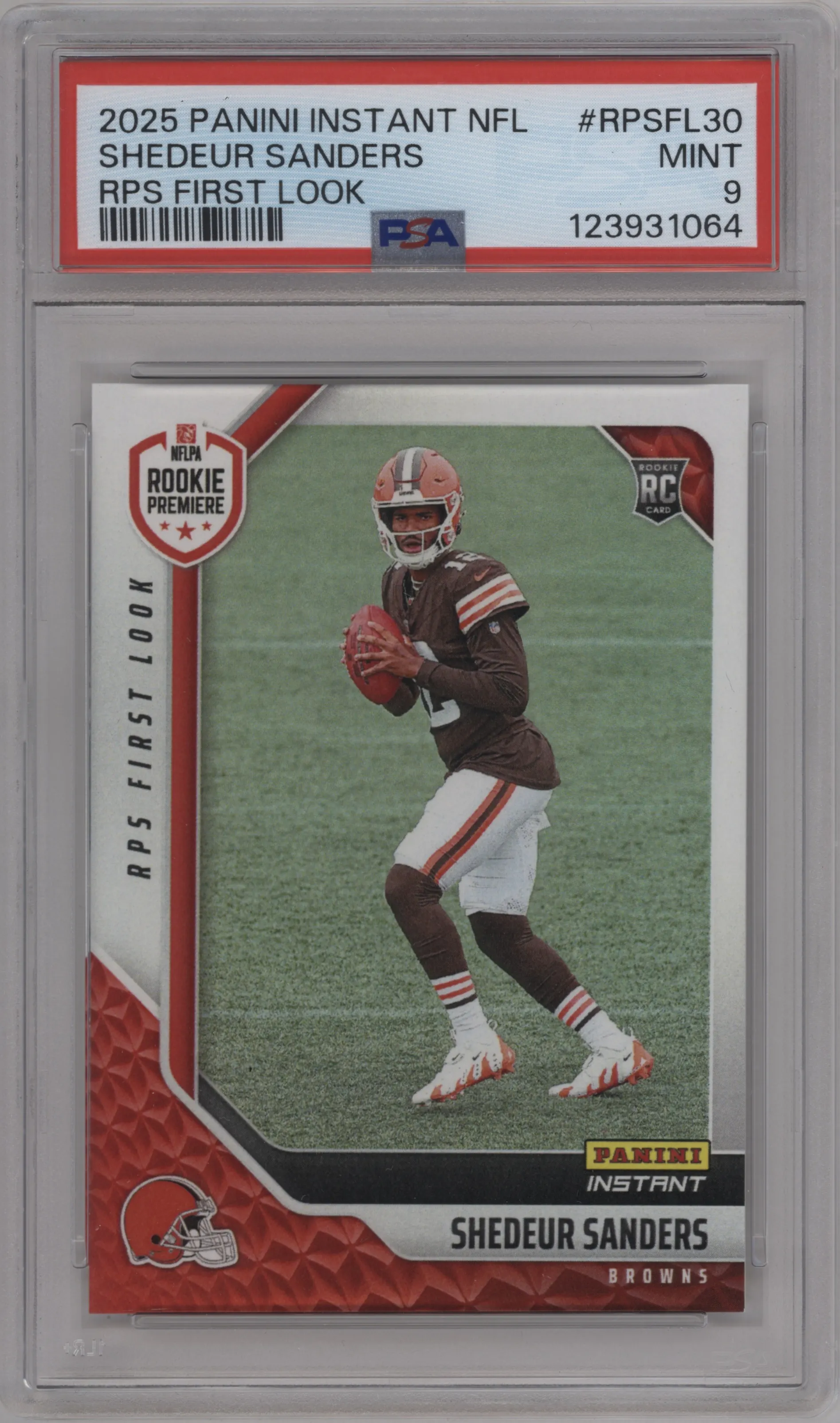 2025 Panini Instant NFL RPS First Look Shedeur Sanders PSA 9