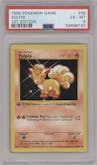Vulpix from the 1999 Pokemon set graded by PSA and given an overall grade of 6.