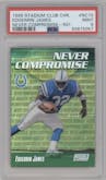 Edgerrin James from the 1999 Stadium Club Chrome set featuring a Refractor parallel graded by PSA and given an overall grade of 9.