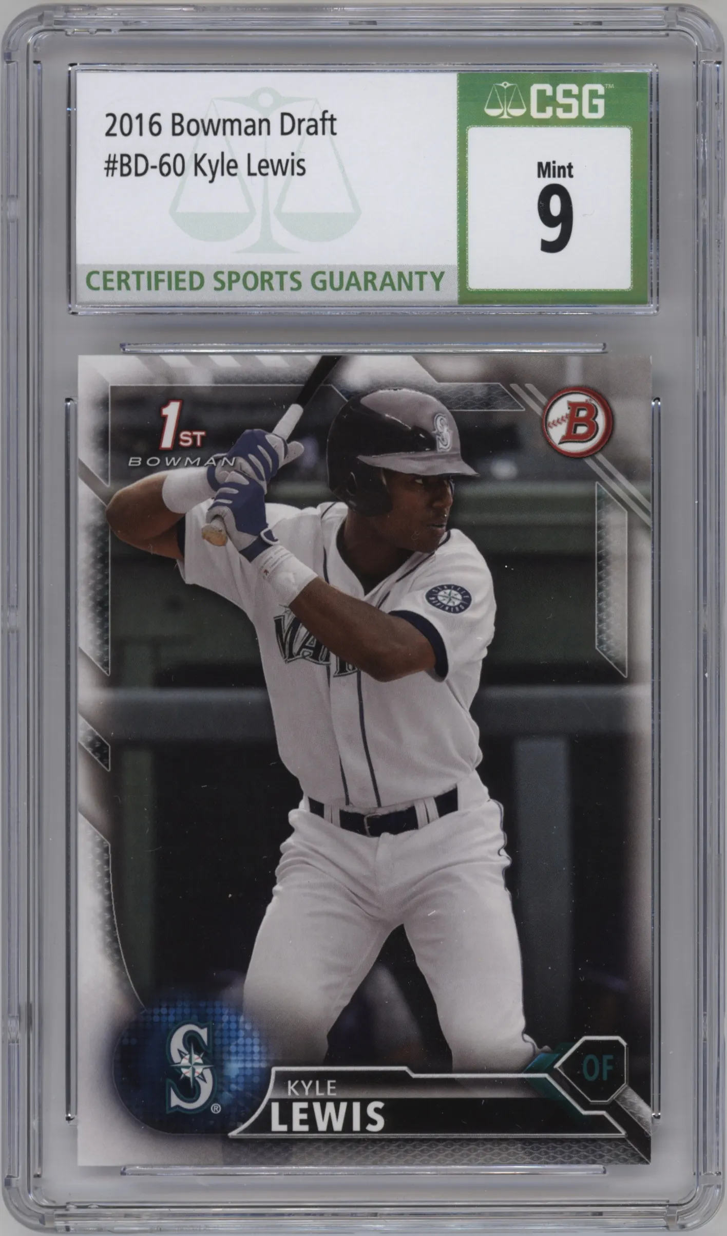 2016 Bowman Draft Kyle Lewis CGC 9