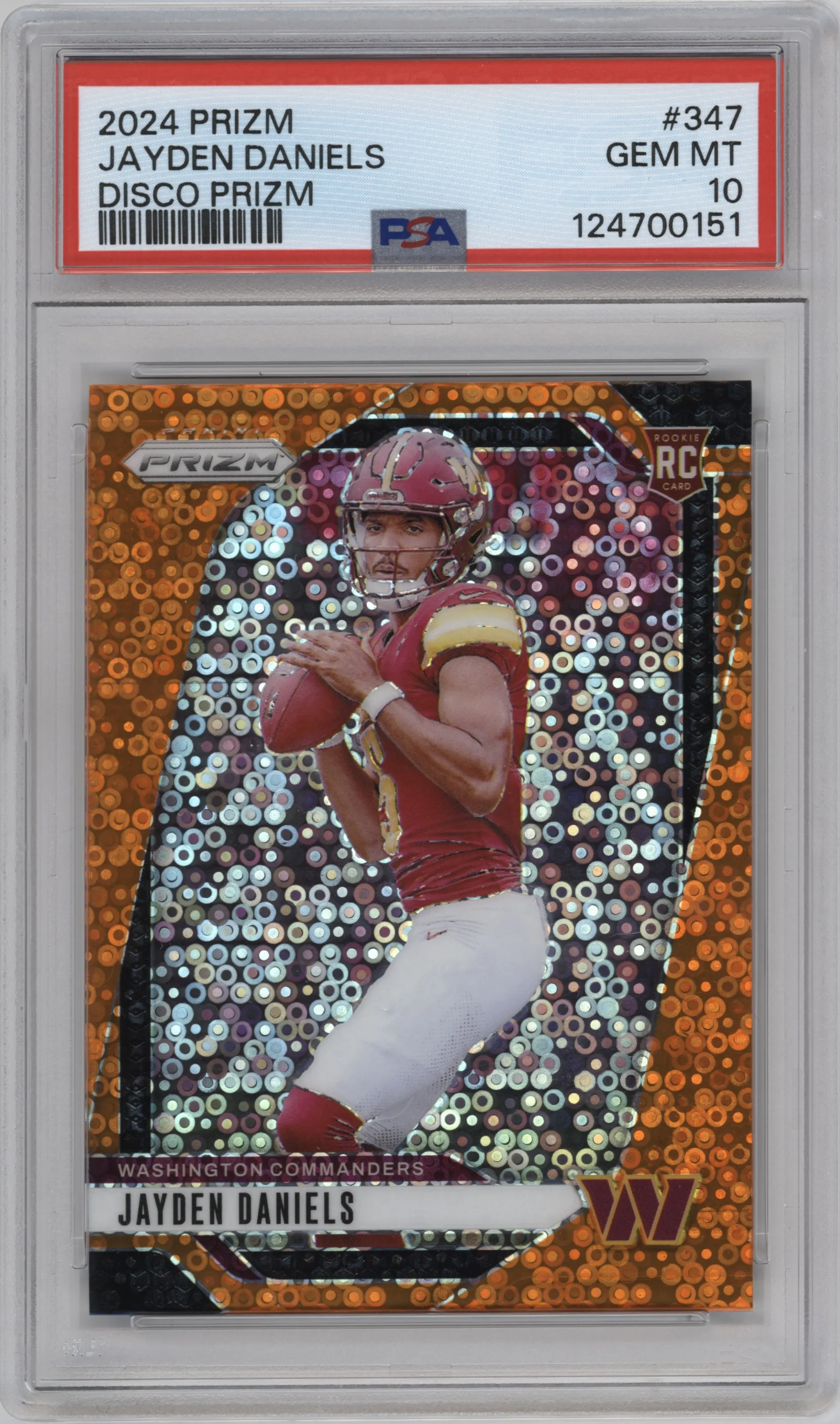 2024 Panini Prizm Jayden Daniels Disco #347 PSA 10