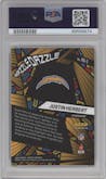 Justin Herbert from the 2023 Panini Mosaic set graded by PSA and given an overall grade of 10.