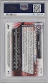 Juan Soto from the 2017 Bowman Draft set featuring a Purple Refractor  parallel graded by PSA and given an overall grade of 9.