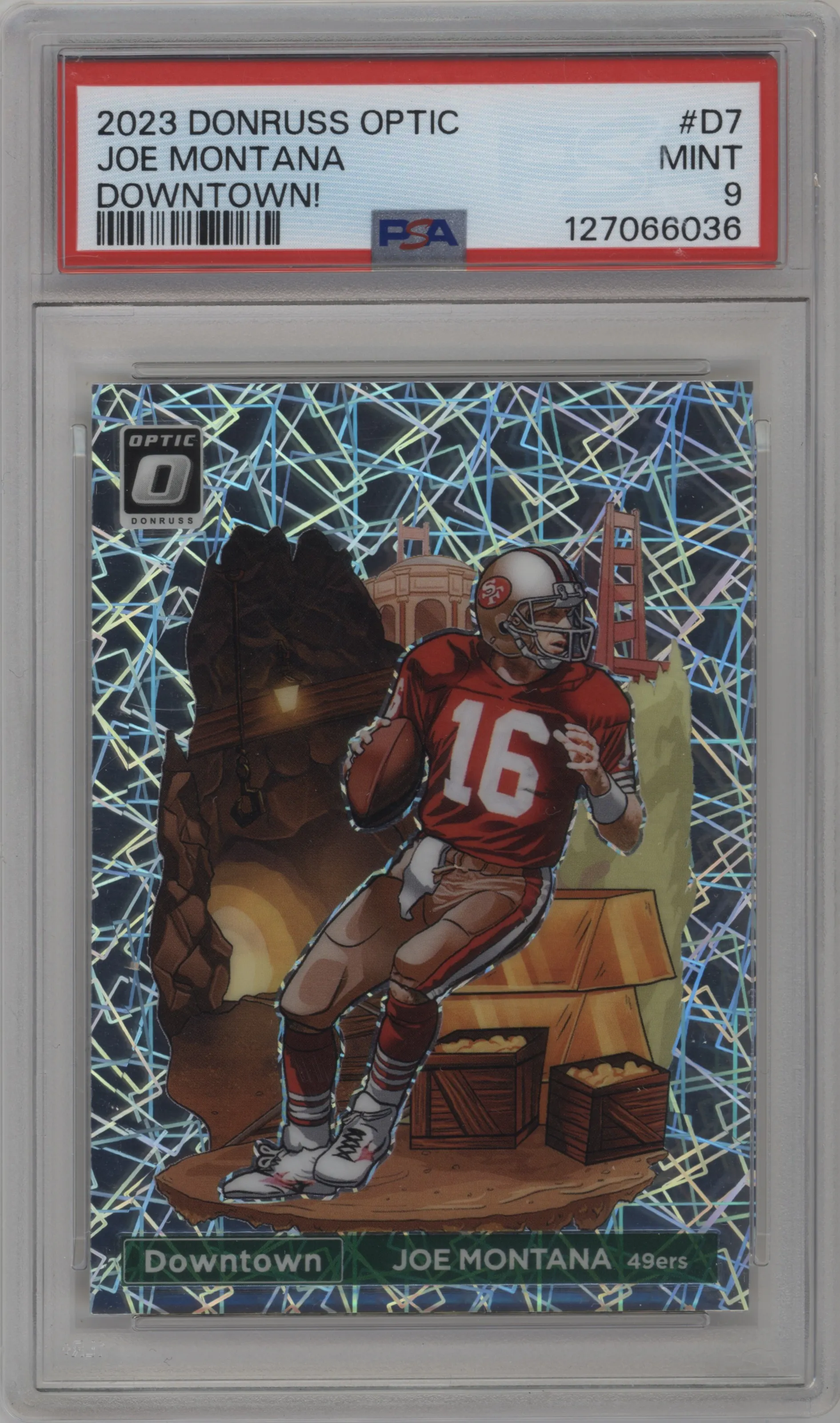 2023 Donruss Optic Downtown Joe Montana #D-7 PSA 9