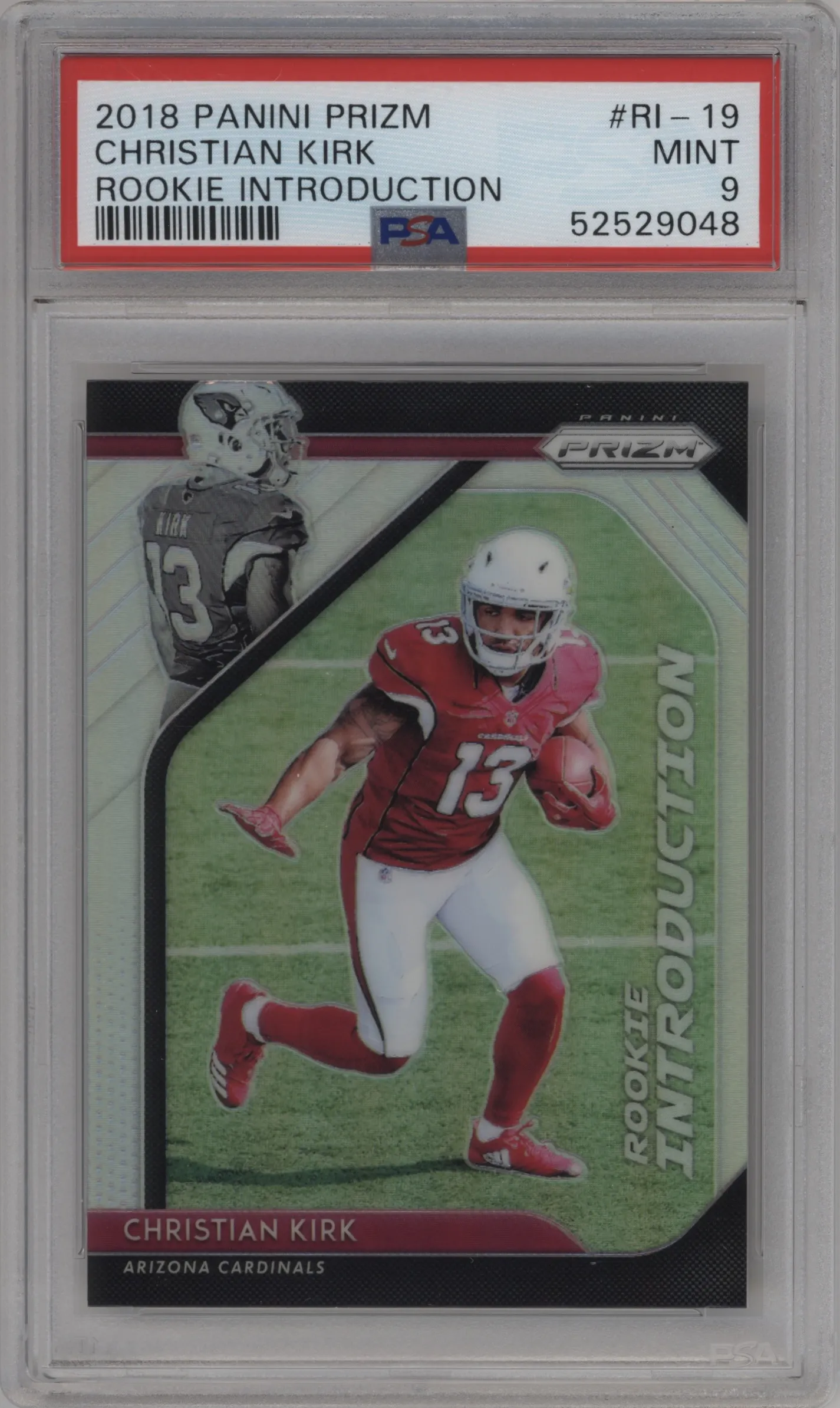 2018 Panini Prizm Rke.Introduction Christian Kirk #RI-19 PSA 9