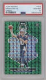 Drake Maye from the 2024 Panini Mosaic set featuring a Green Mosaic parallel graded by PSA and given an overall grade of 10.