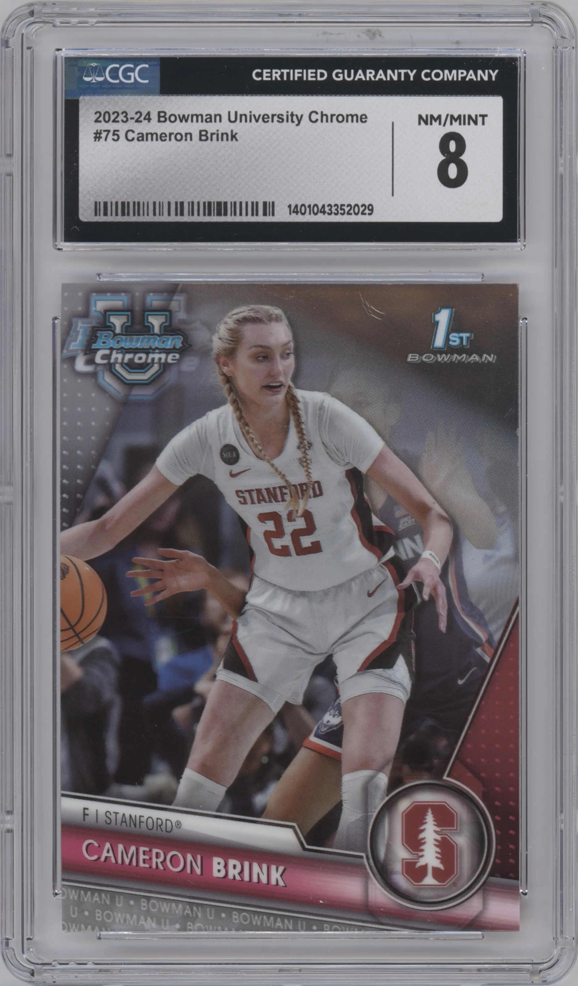 2023 Bowman U Chrome Cameron Brink CGC 8
