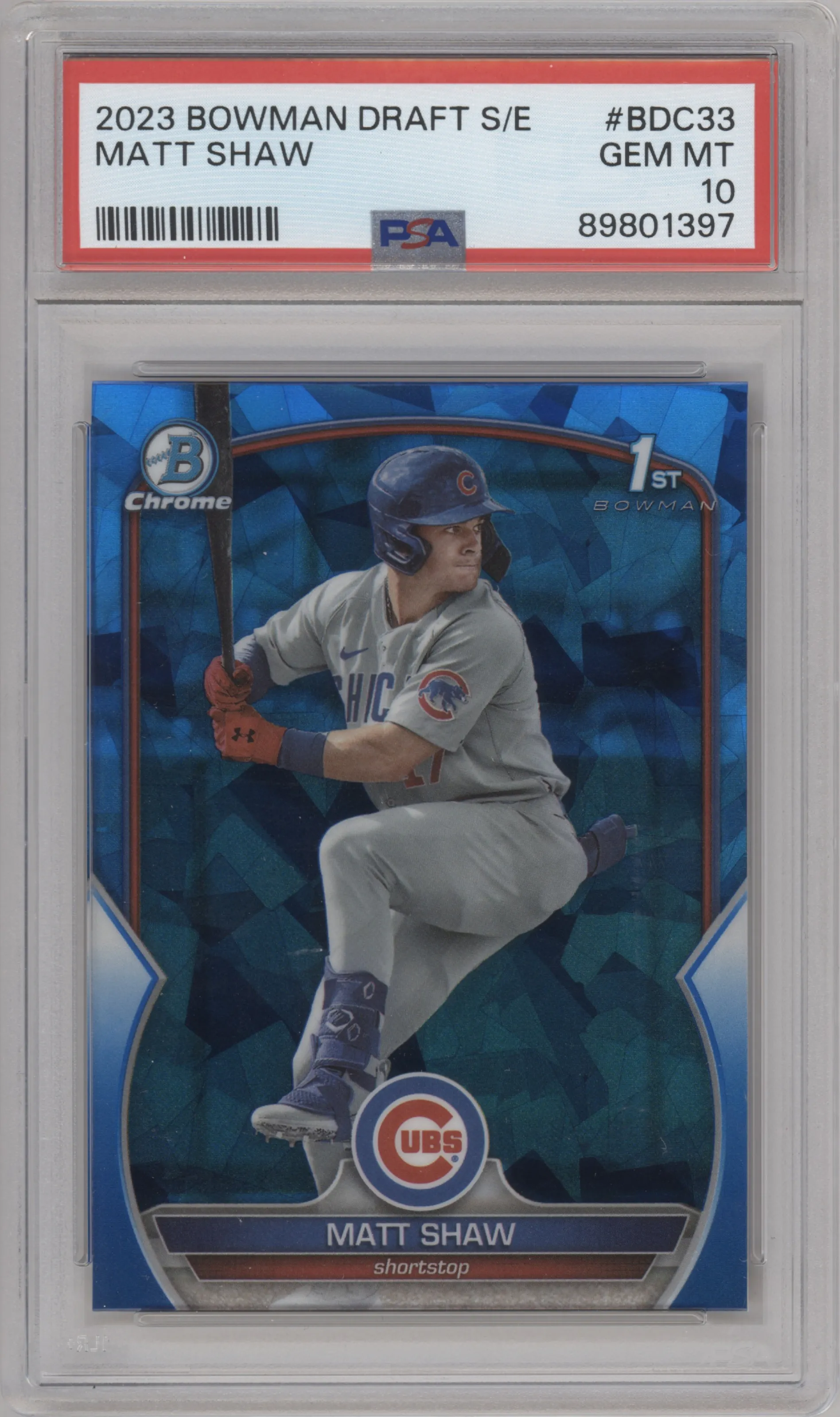 2023 Bowman Draft Sapphire Matt Shaw #BDC-33 PSA 10