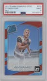 Cooper Kupp from the 2017 Panini Donruss Optic set featuring a Red parallel graded by PSA and given an overall grade of 9.