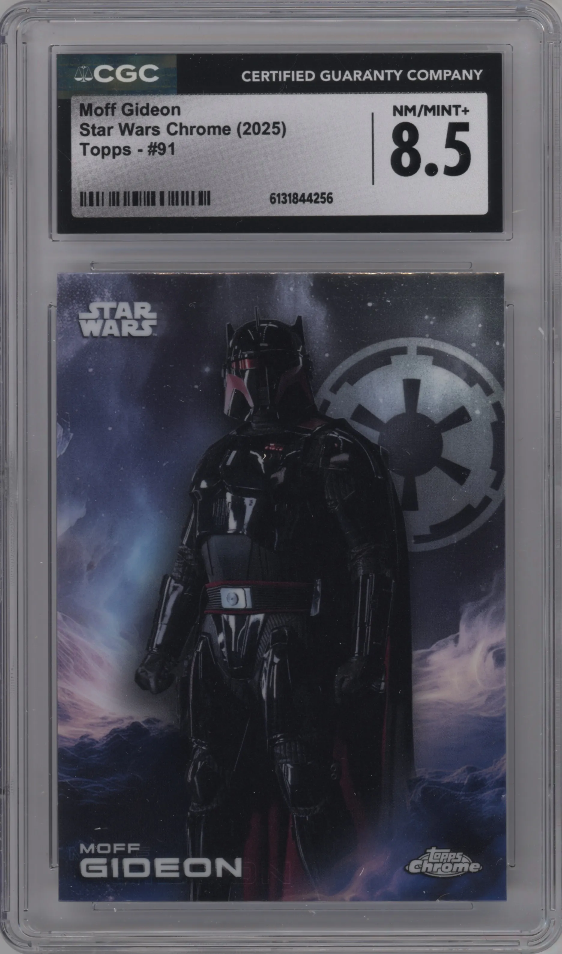 2025 Topps Chrome Star Wars Moff Gideon #91 CGC 8.5
