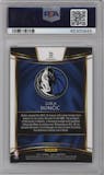 Luka Doncic from the 2018-19 Panini Select set featuring a Scope parallel graded by PSA and given an overall grade of 10.