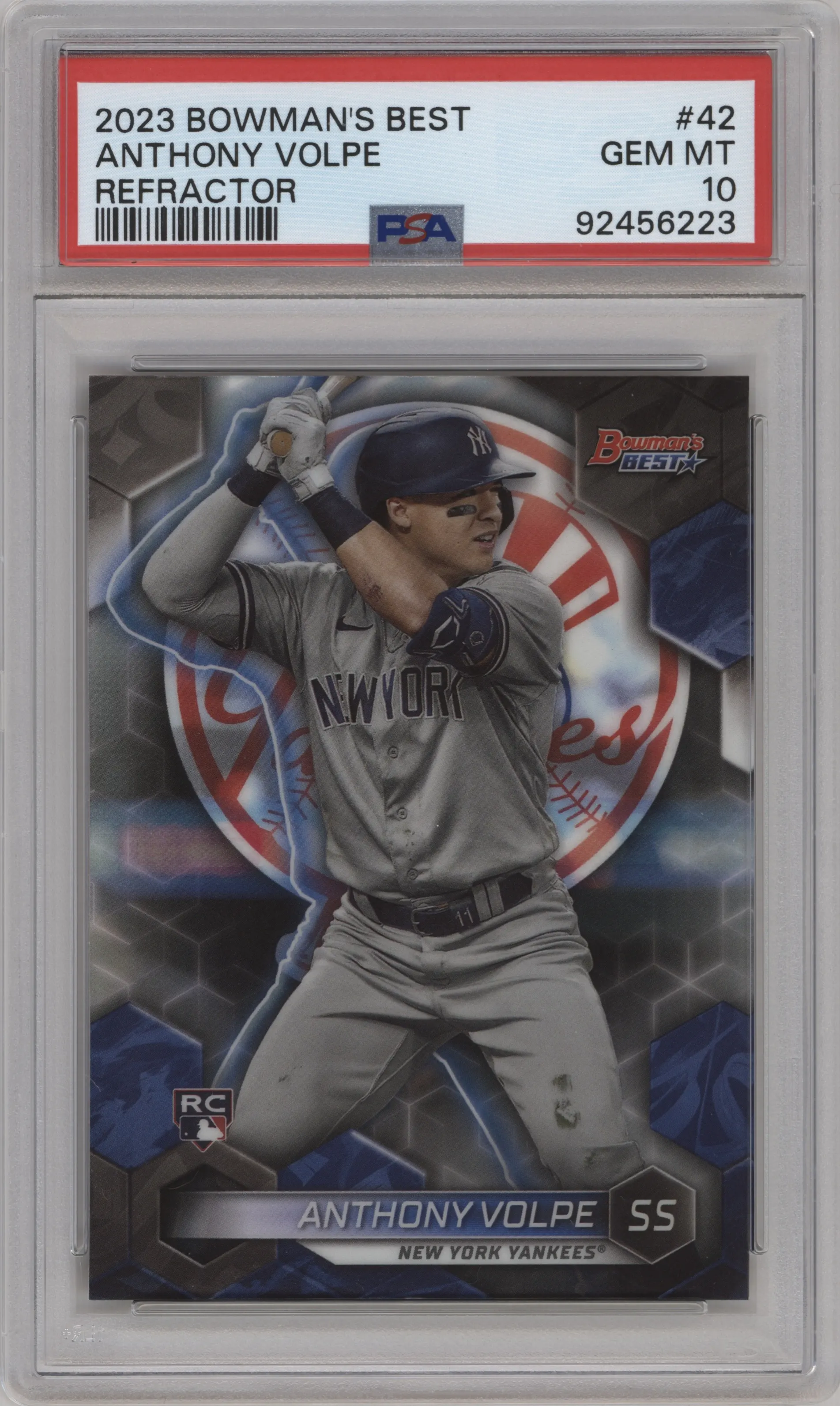 2023 Bowman's Best Anthony Volpe Refractor PSA 10