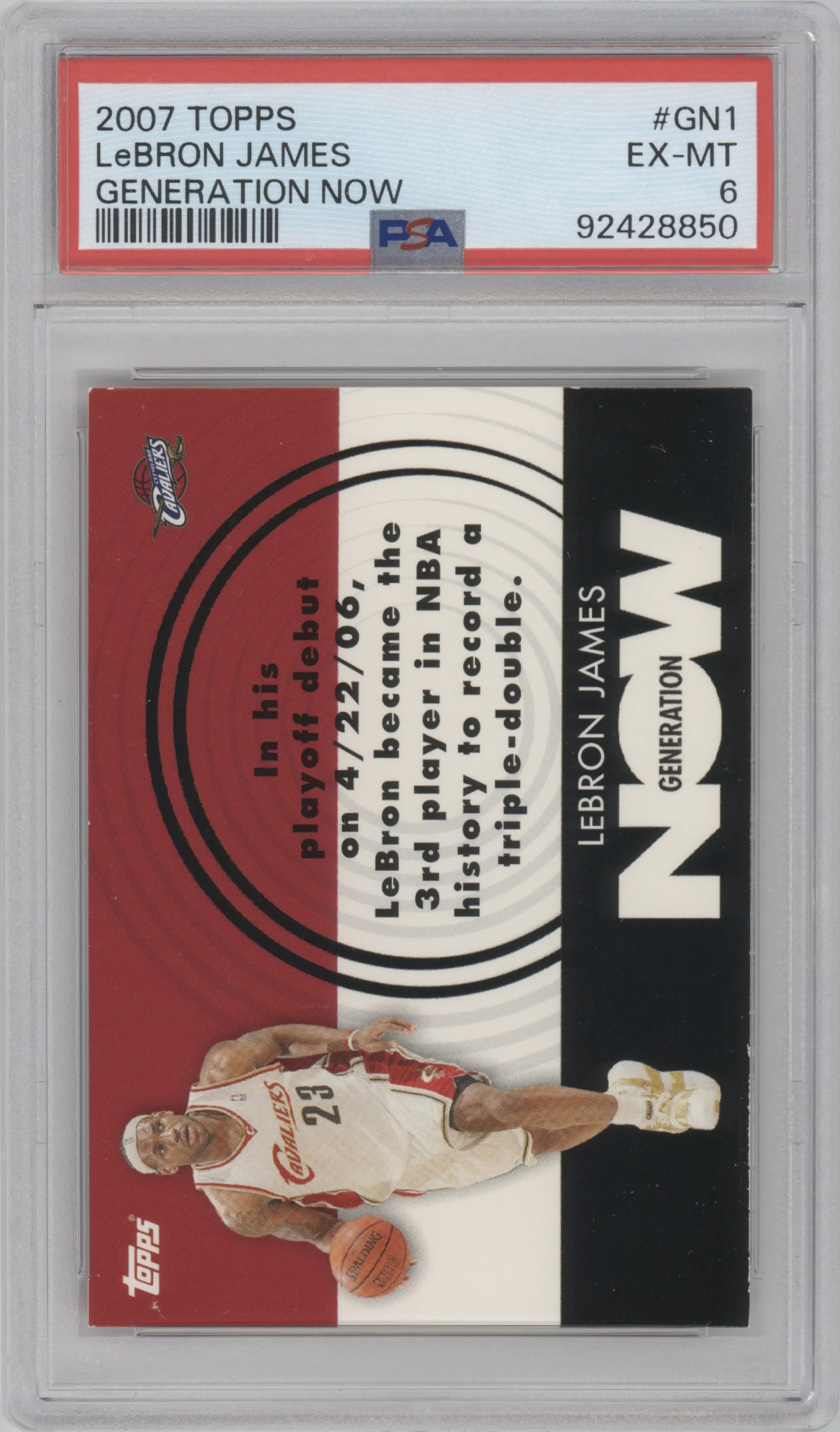 2007 Topps Generation Now LeBron James #GN1 PSA 6
