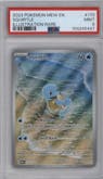 Squirtle from the 2023 Pokemon SV set graded by PSA and given an overall grade of 9.