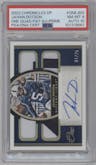 Jahan Dotson from the 2022 Panini Chronicles Draft Picks set featuring a Prime parallel graded by PSA and given an overall grade of 8.