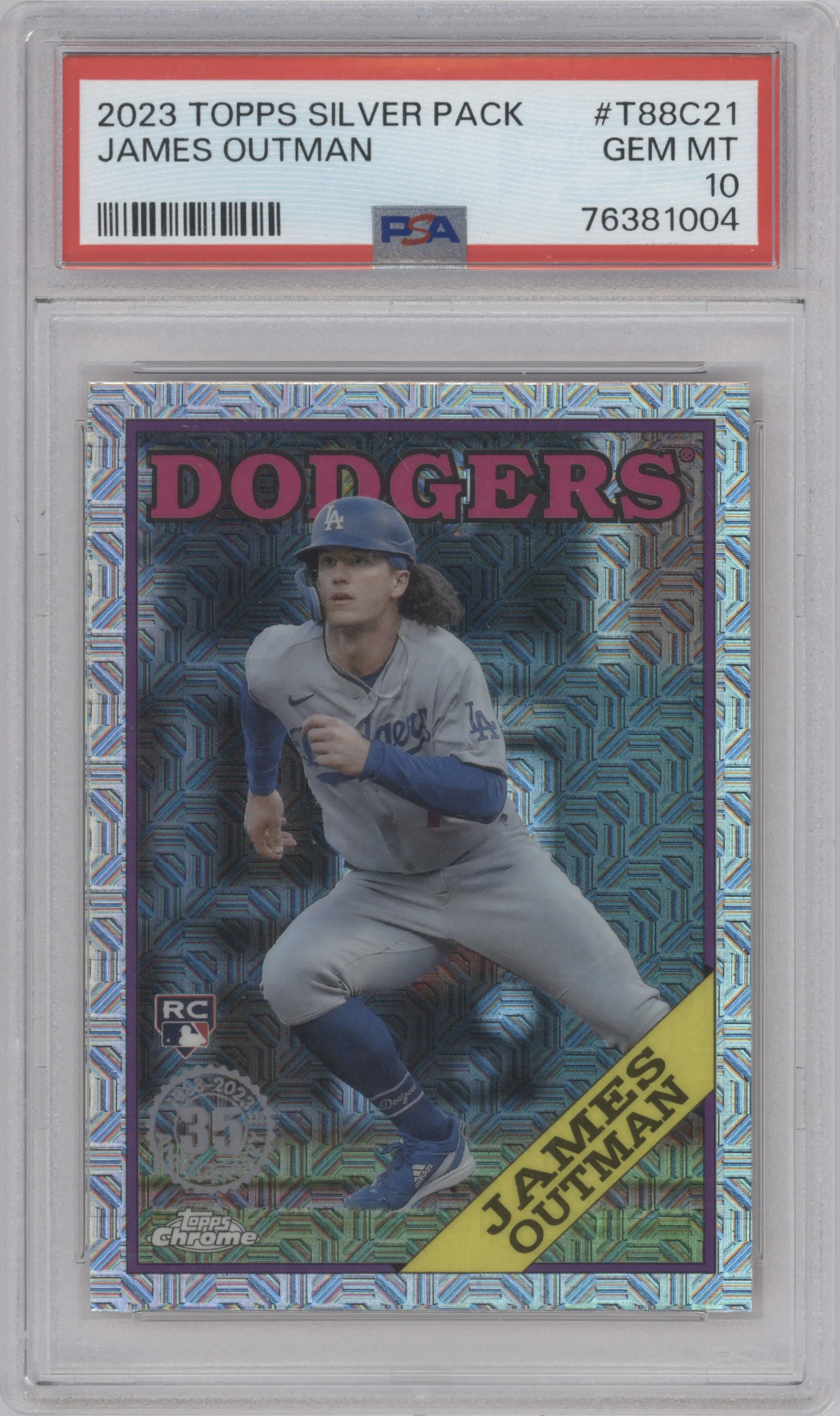 2023 Topps Silver Pack 1988 Topps James Outman #T88C-21 PSA 10