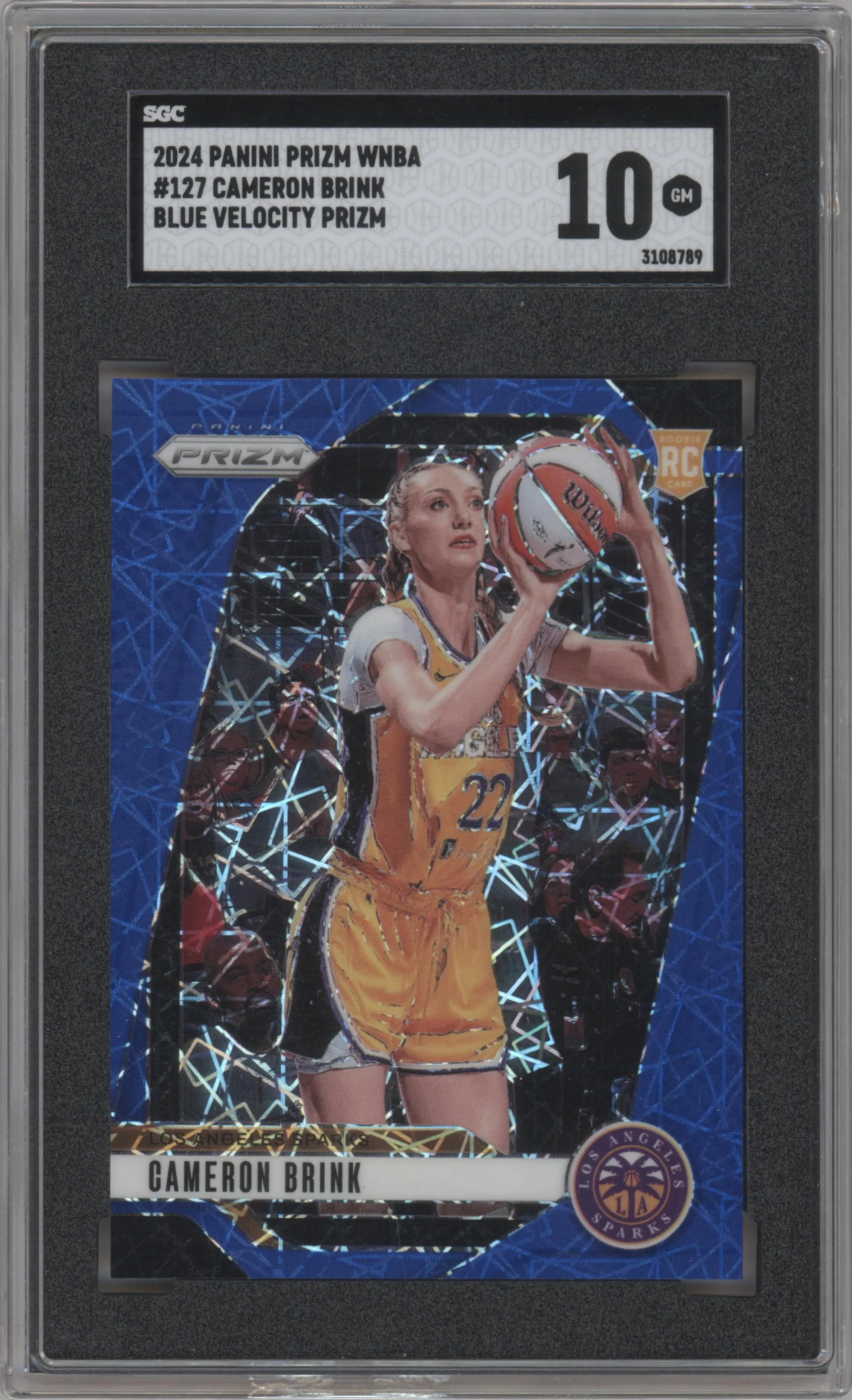 2024 Panini Prizm WNBA Cameron Brink Blue Velocity SGC 10