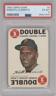  Roberto Clemente from the 1968 Topps set graded by PSA and given an overall grade of 6.