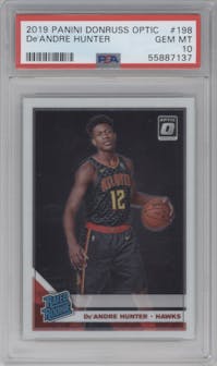 De'Andre Hunter from the 2019-20 Panini Donruss Optic set graded by PSA and given an overall grade of 10.