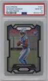 Hendon Hooker from the 2023 Panini Prizm set featuring a Silver Prizm parallel graded by PSA and given an overall grade of 10.