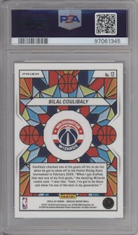 Bilal Coulibaly from the 2023-24 Panini Mosaic set graded by PSA and given an overall grade of 10.