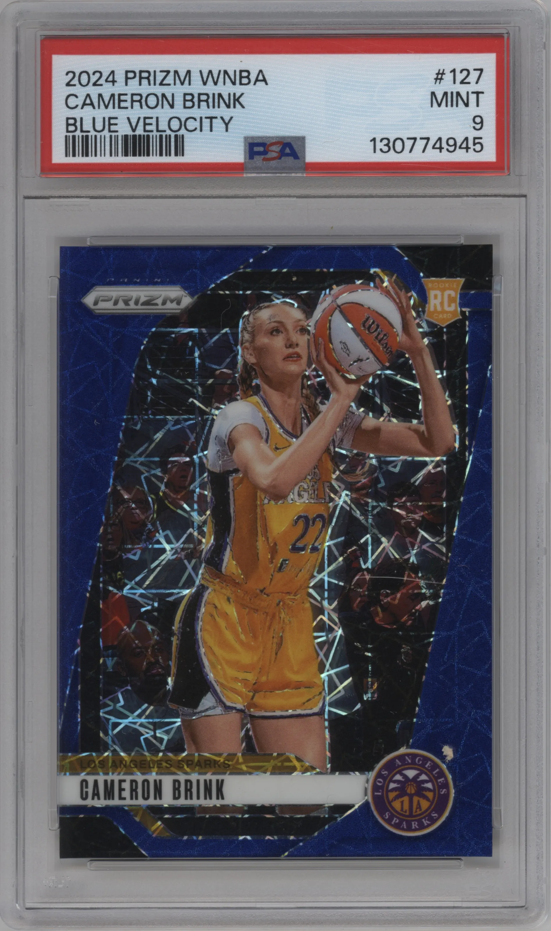 2024 Panini Prizm WNBA Cameron Brink Blue Velocity #127 PSA 9