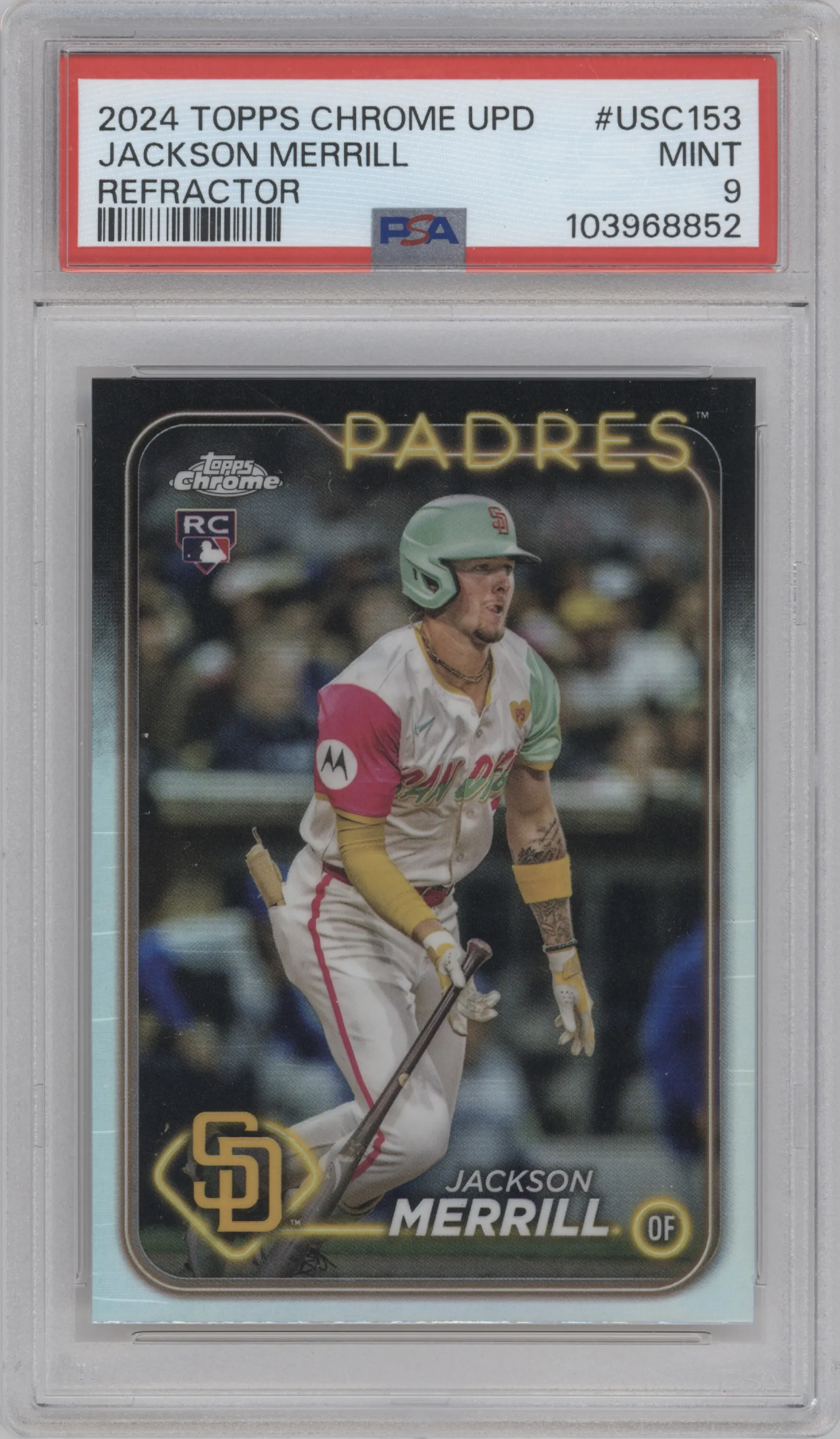 2024 Topps Chrome Update Jackson Merrill Refractor #USC153 PSA 9