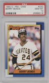 Barry Bonds from the 1990 O-Pee-Chee set graded by PSA and given an overall grade of 10.