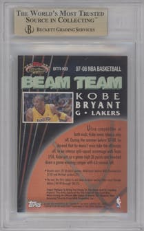 Kobe Bryant  from the 2007-08 Topps Stadium Club set graded by Beckett and given an overall grade of 9.5.