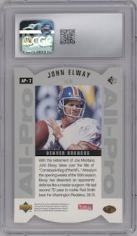 John Elway from the 1995 Upper Deck SP set graded by CSG and given an overall grade of 8.