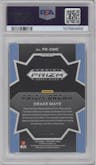 Drake Maye from the 2024 Panini Prizm Draft Picks set featuring a Mojo parallel graded by PSA and given an overall grade of 10.