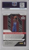 Shai Gilgeous-Alexander from the 2018-19 Panini Prizm set featuring a Red White Blue Prizm parallel graded by PSA and given an overall grade of 9.