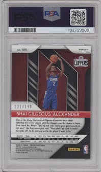 Shai Gilgeous-Alexander from the 2018-19 Panini Prizm set featuring a Blue Prizm  parallel graded by PSA and given an overall grade of 9.