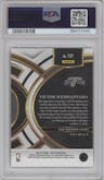 Victor Wembanyama from the 2023-24 Panini Select  set featuring a Blue Retail parallel graded by PSA and given an overall grade of 10.
