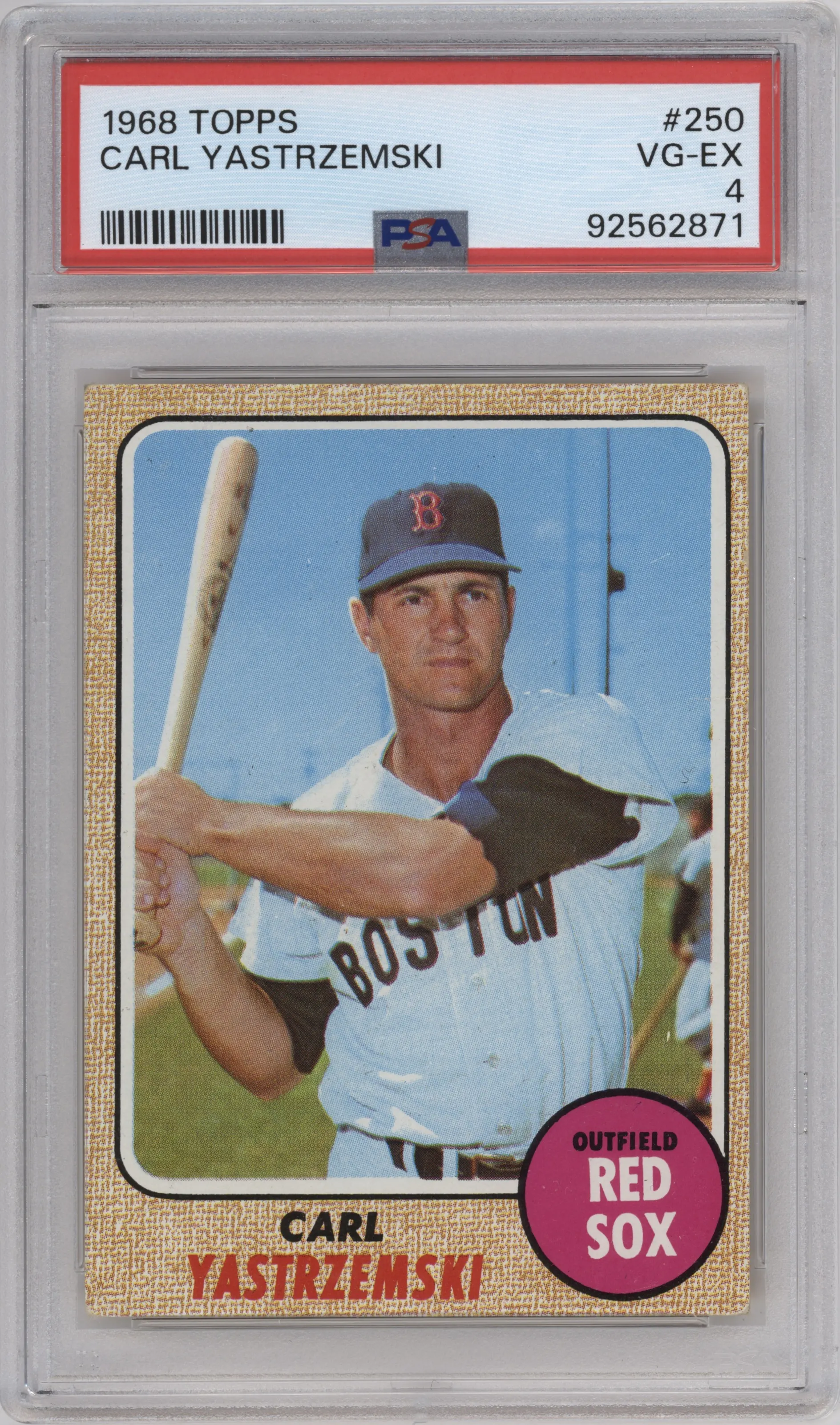 1968 Topps Carl Yastrzemski PSA 4