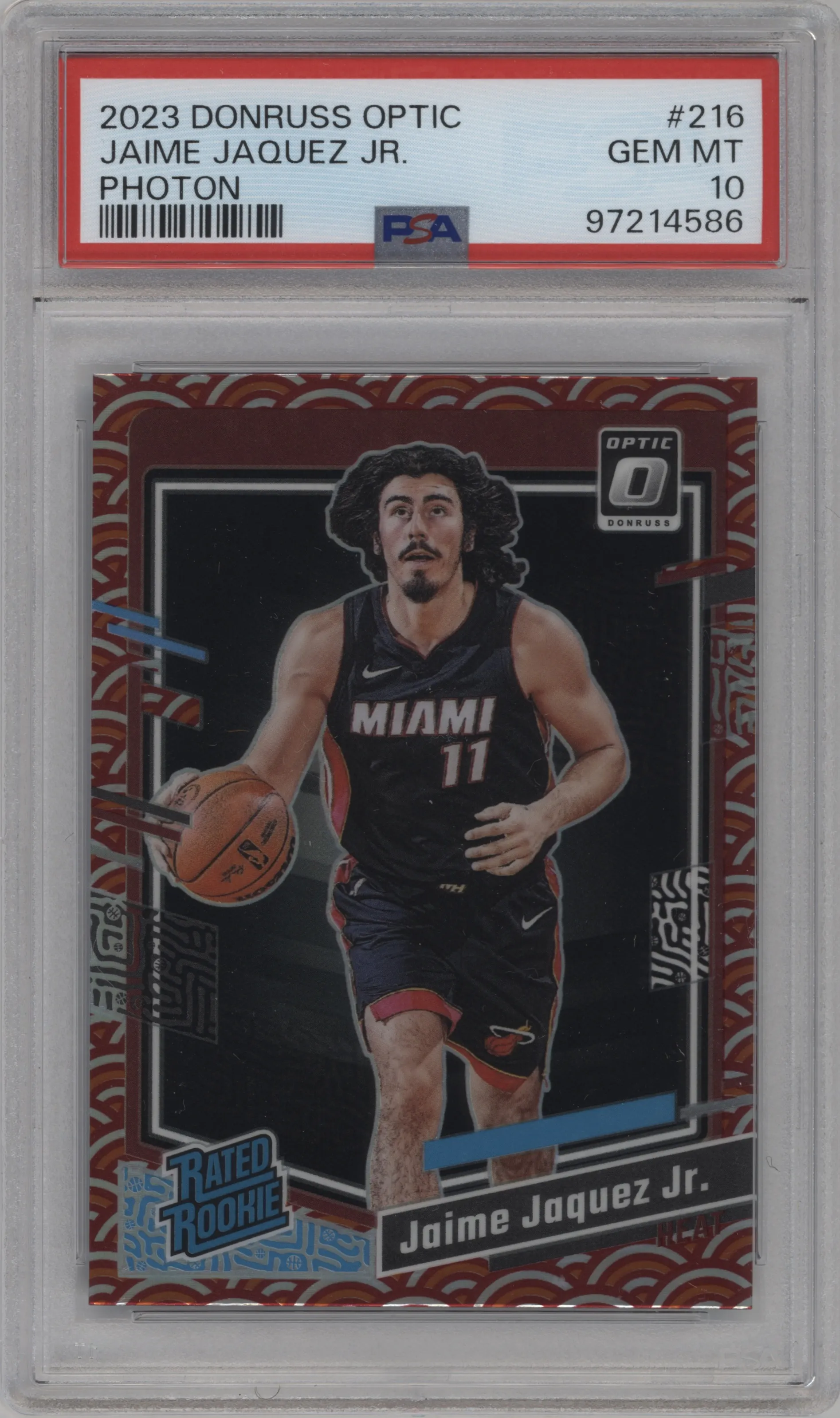 2023 Donruss Optic Rated Rookie Jaime Jaquez Jr. Photon #216 PSA 10