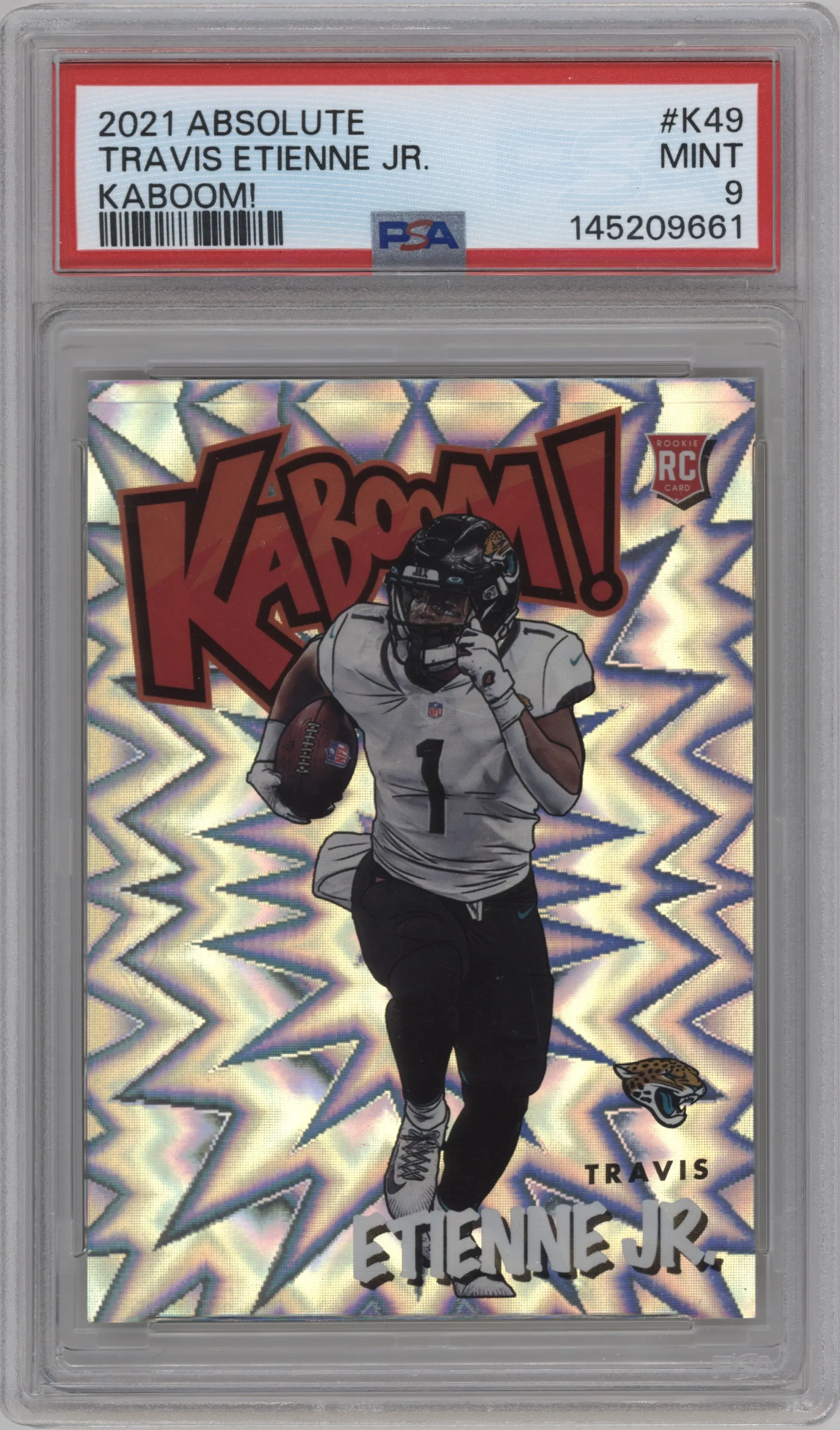 2021 Panini Absolute Kaboom! Travis Etienne Jr. #K49 PSA 9