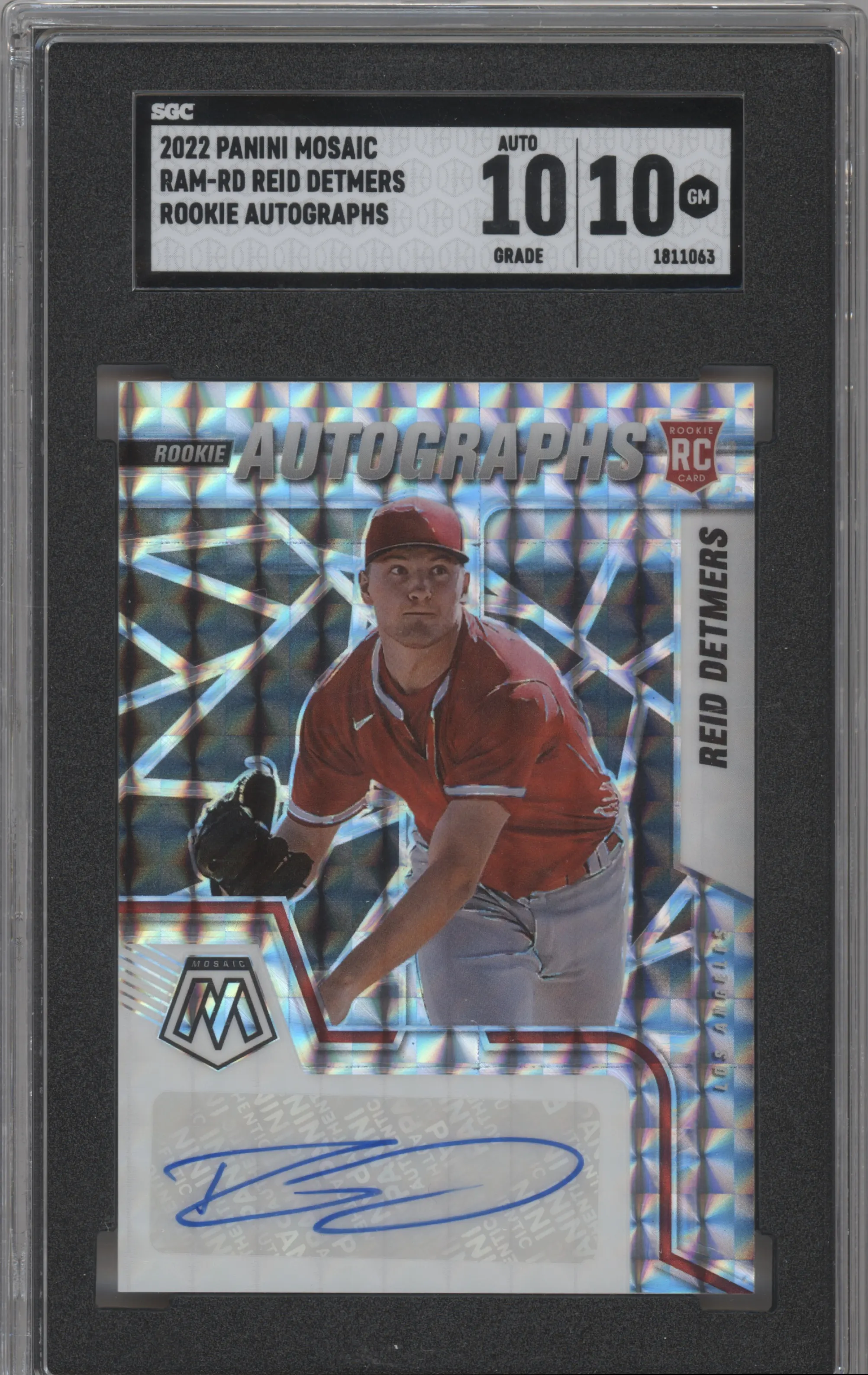 2022 Panini Mosaic Rke.Auto Red Detmers Mosaic SGC 10