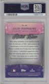 Julio Rodriguez from the 2022 Topps Chrome Ben Baller set graded by PSA and given an overall grade of 10.