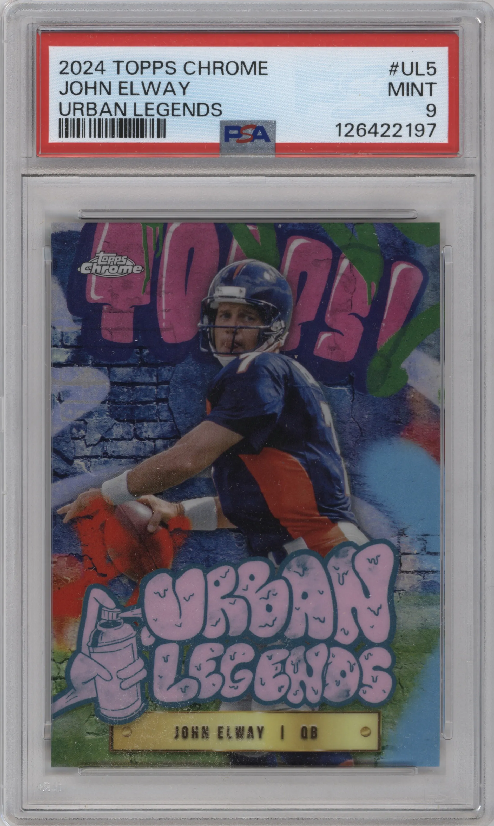2024 Topps Chrome Urban Legends John Elway #UL-5 PSA 9