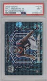Will Anderson Jr.  from the 2023 Panini Mosaic set featuring a Genesis parallel graded by PSA and given an overall grade of 9.