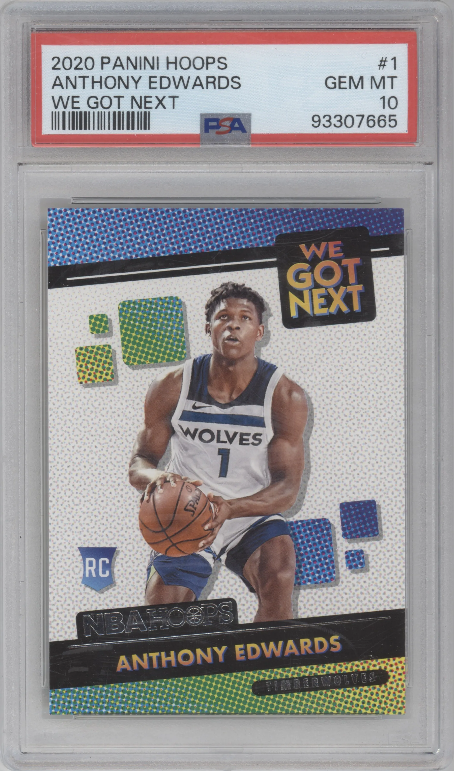 2020 Panini NBA Hoops We Got Next Anthony Edwards #1 PSA 10